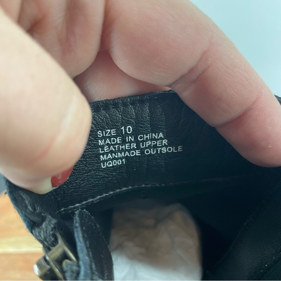 Very Volatile black calf fur ankle boots Sz 10 - Picture 6 of 10